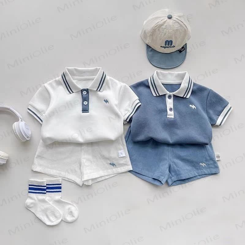 Baby Boys Classic Polo Shirt and Shorts 2-piece Set - image 1