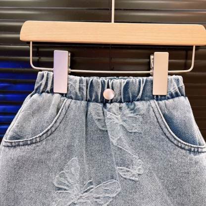 Toddler Girl Denim Floral Sleeveless Set - image 11