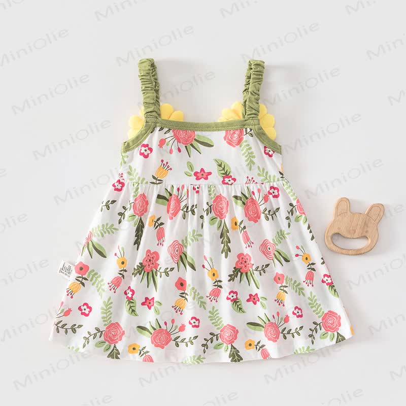Baby Girl Floral Print Cotton Dress - image 4