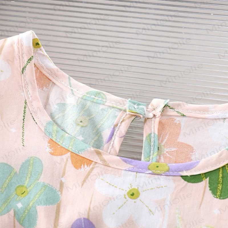 Toddler Girl Floral Print Summer Sleeveless Dress - image 21