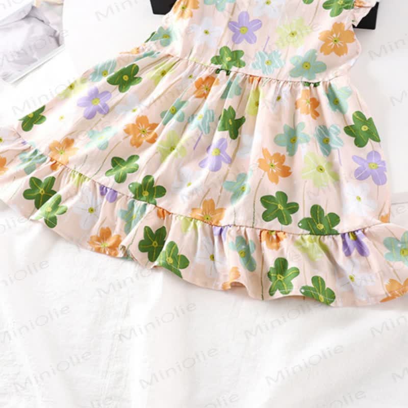 Toddler Girl Floral Print Summer Sleeveless Dress - image 24