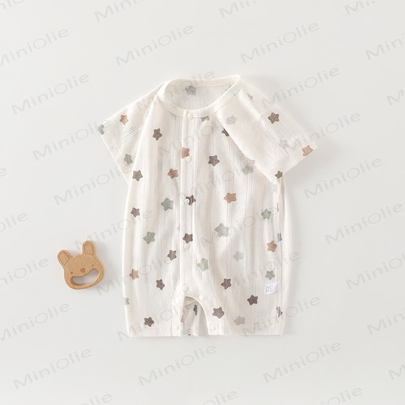 Baby Cotton Animal Print Romper - White - 18-24M - image 5