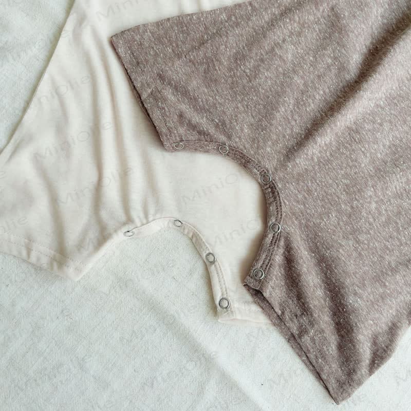 Baby Linen Look Henley Romper - image 6