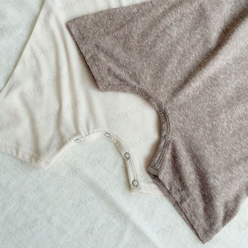 Baby Linen Look Henley Romper - image 6