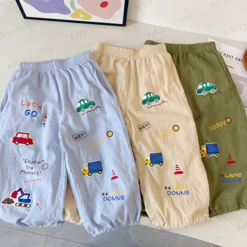 Toddler Boys Cotton Traffic Print Jogger Pants - image 1