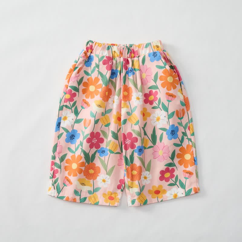 Baby Toddler Pink Flower Print Pants - image 2