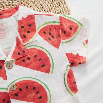 Toddler Baby White Watermelon Shirt and Shorts 2-piece Set - image 6