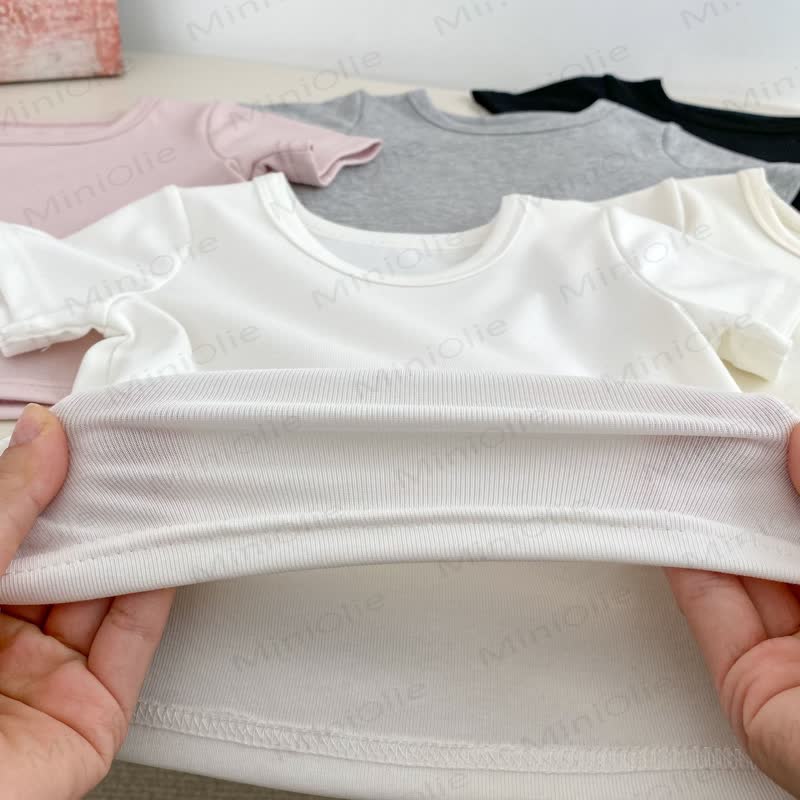 Toddler Baby Solid Color Soft Crew Neck T-Shirt - image 10