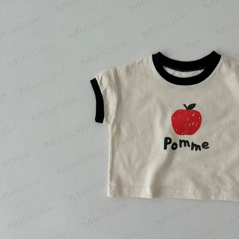 Baby Toddler Apple Print Tee and Plaid Shorts 2 Piece Set - image 5