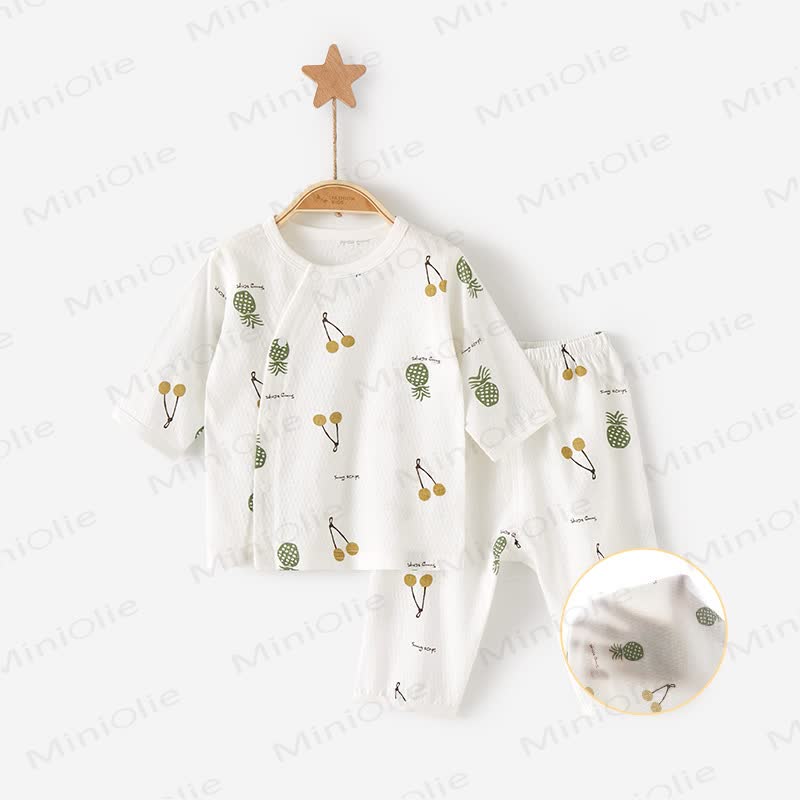 Baby Floral Print Short-Sleeve Set - Yellow Pineapple - 2-3T - image 7