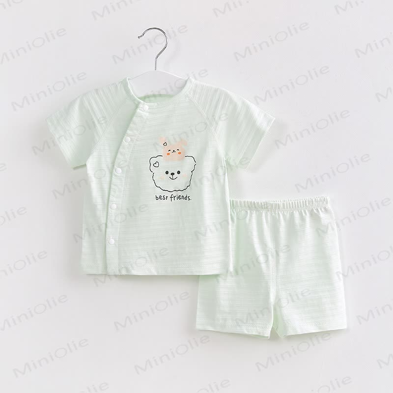 BEST FRIENDS Baby Bear Short-Sleeve Set - Green - 2-3T - image 5