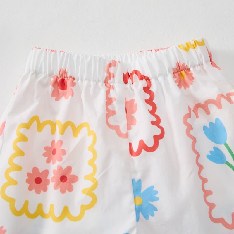 Baby Toddler Girl White Floral Print Sleeveless Set - image 6