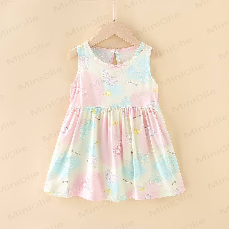 Toddler Girl Floral/Animal Print Summer Dress - Colorful Butterfly - 10-11T - image 9