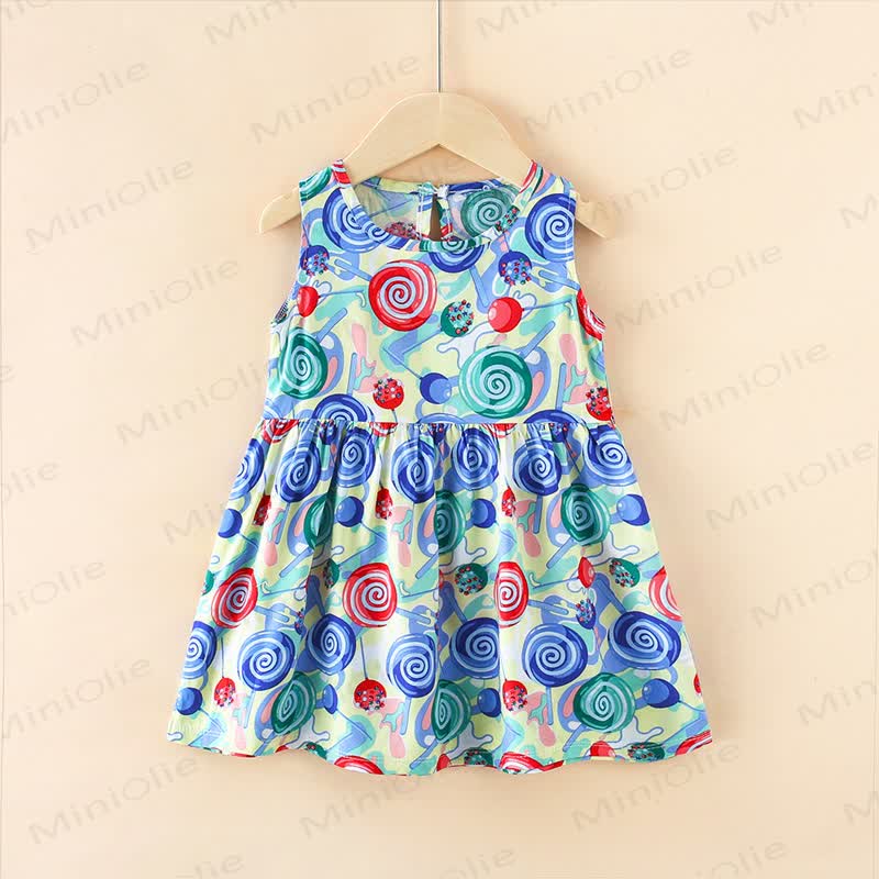 Toddler Girl Floral/Animal Print Summer Dress - Blue Candy - 10-11T - image 17