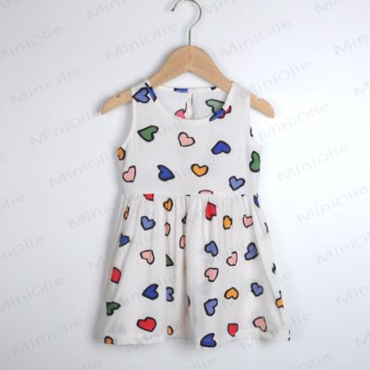Toddler Girl Floral/Animal Print Summer Dress - White Heart - 10-11T - image 21