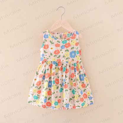 Toddler Girl Floral/Animal Print Summer Dress - Colorful Flowers - 10-11T - image 30