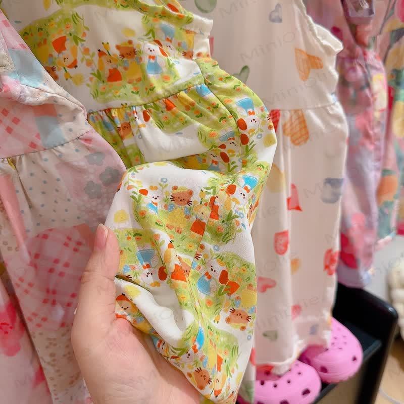 Toddler Girl Floral Spaghetti Strap Dress - image 10