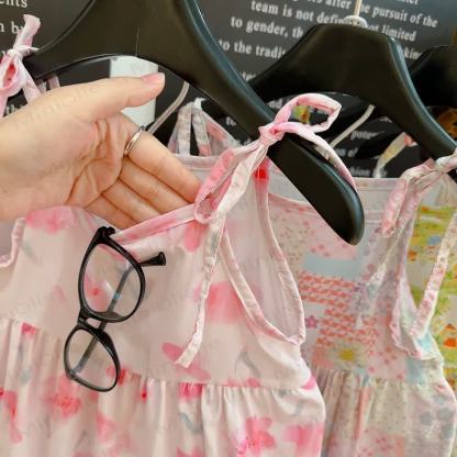 Toddler Girl Floral Spaghetti Strap Dress - image 9