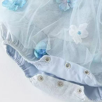 Baby Floral Tulle Party Bodysuit - image 8