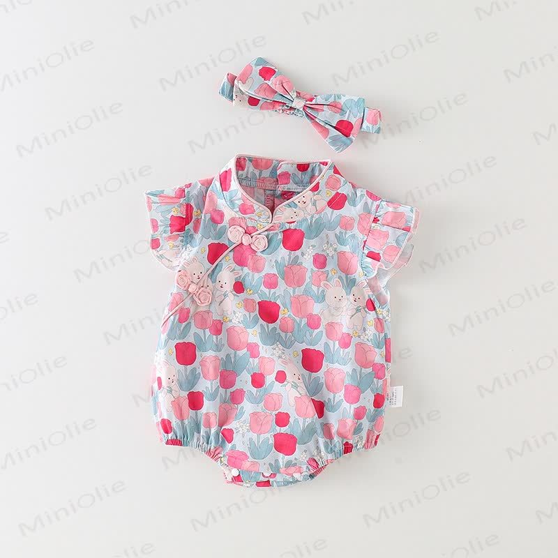 Baby Tulip Bunny Bodysuit with Headband - image 3