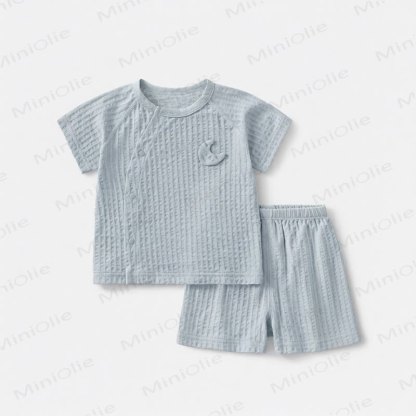 Baby Solid Color Short-Sleeve Set - Green - 3-4T - image 2