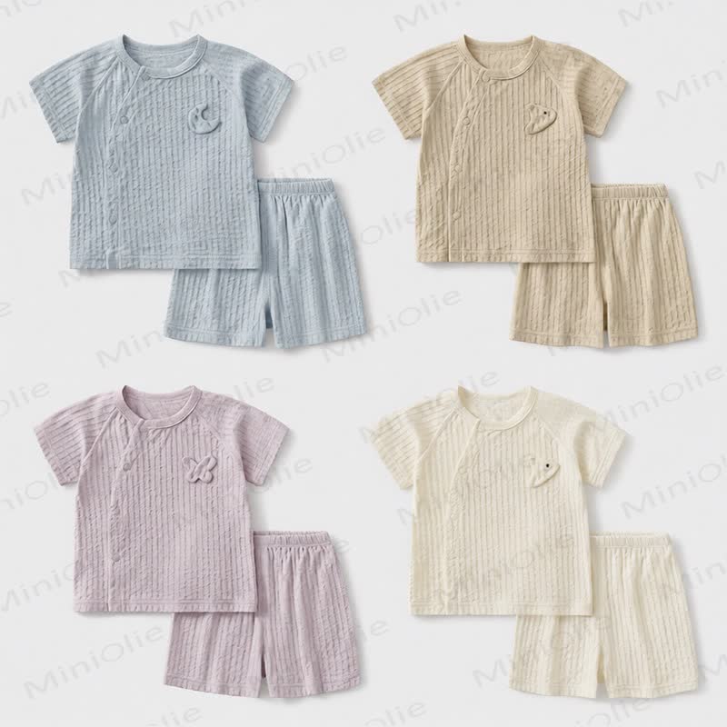Baby Solid Color Short-Sleeve Set - image 1