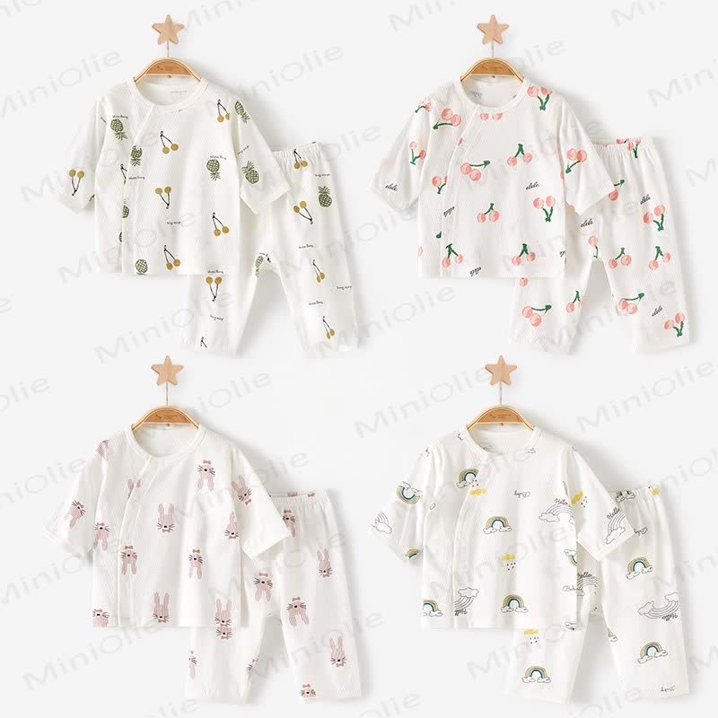 Baby Floral Print Short-Sleeve Set - image 1