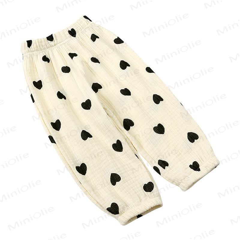 Kids Tales Toddler Floral Cotton Balloon Pants - Black Heart - 8-9T - image 7