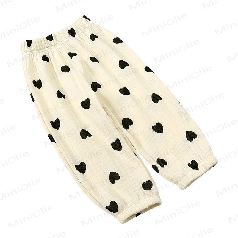 Kids Tales Toddler Floral Cotton Balloon Pants - Black Heart - 8-9T - image 7