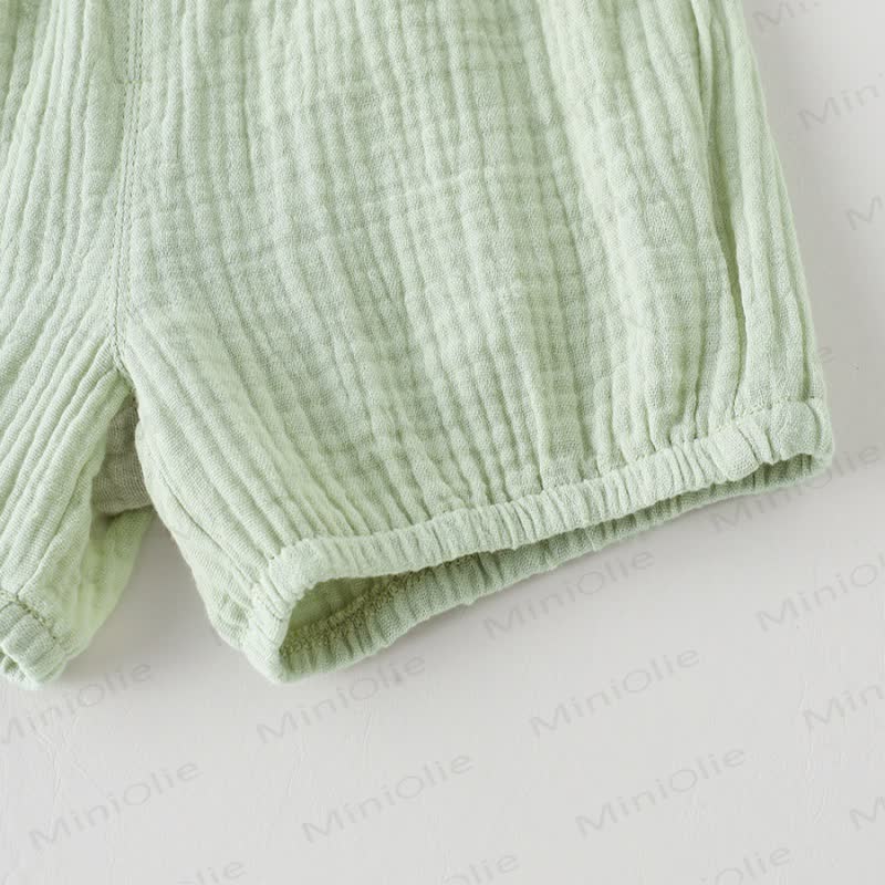 Baby Green Animal Trim Top and Shorts 2-piece Sleeveless Set - image 7