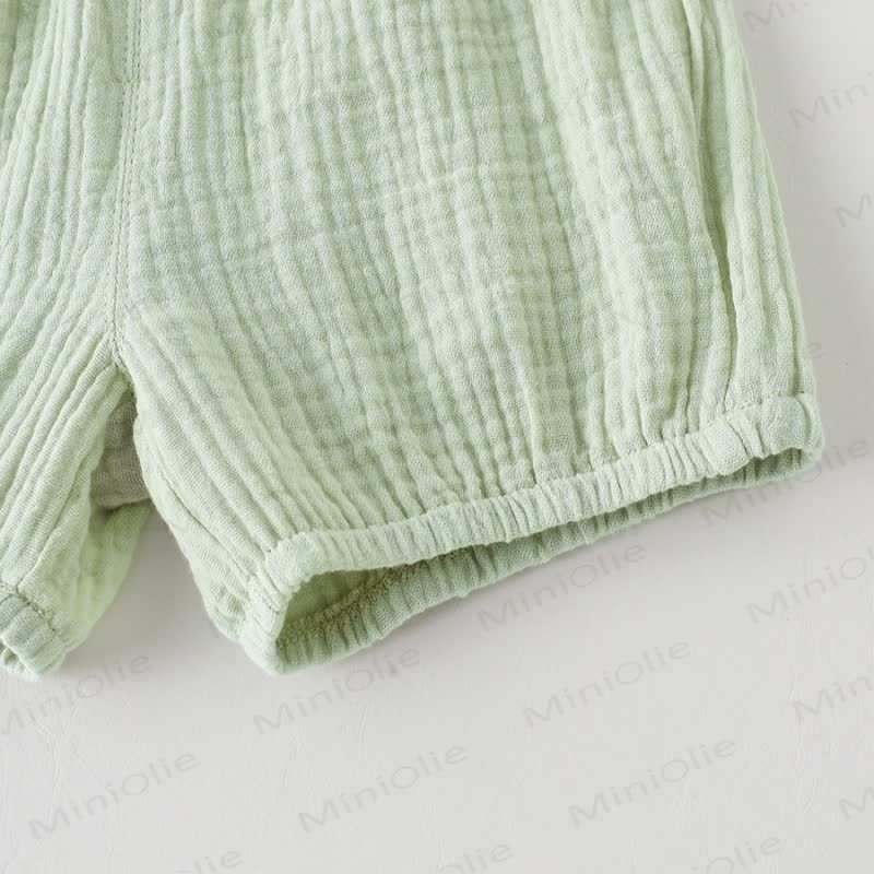 Baby Green Animal Trim Top and Shorts 2-piece Sleeveless Set - image 7