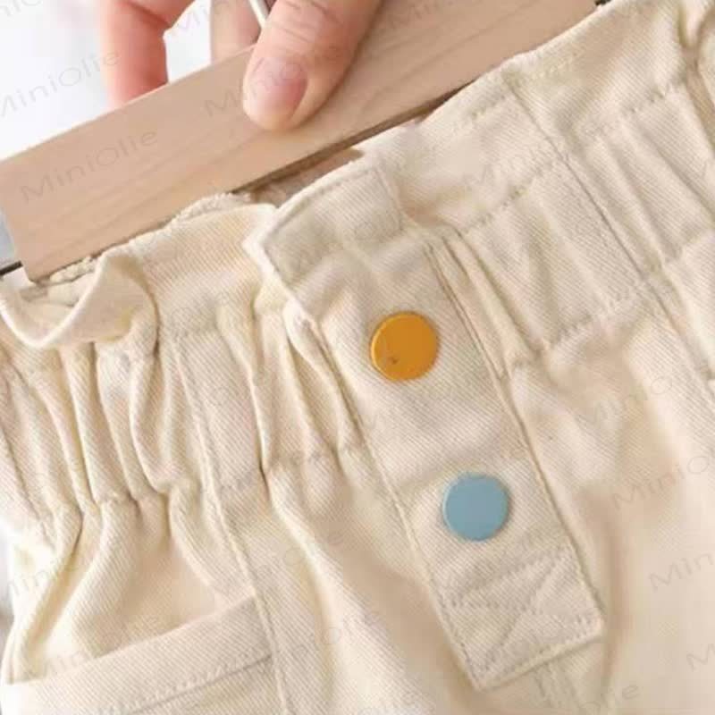 Toddler Girls Soft Cotton High Waist Casual Pants - image 5