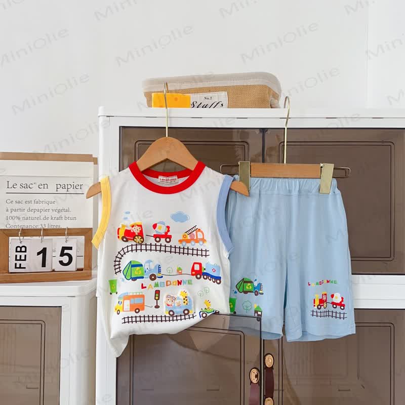 Toddler Tank Top and Shorts 2-piece Set - White - 6-7T - image 2