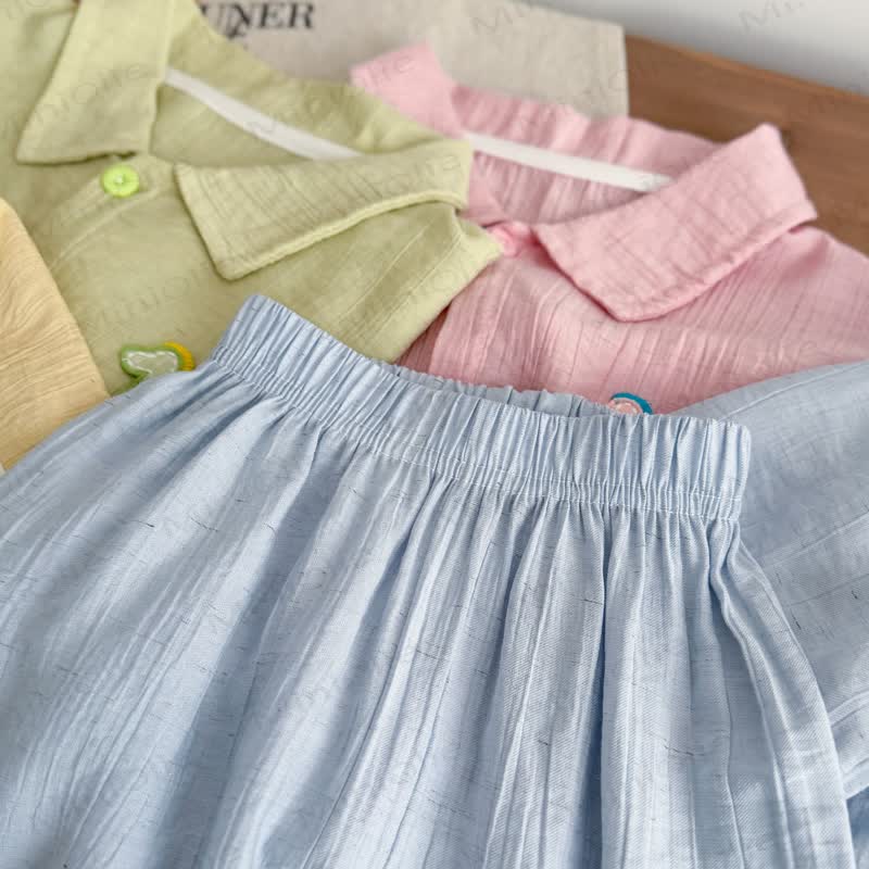 Toddler Linen Polo Shirt and Shorts 2-piece et - image 8