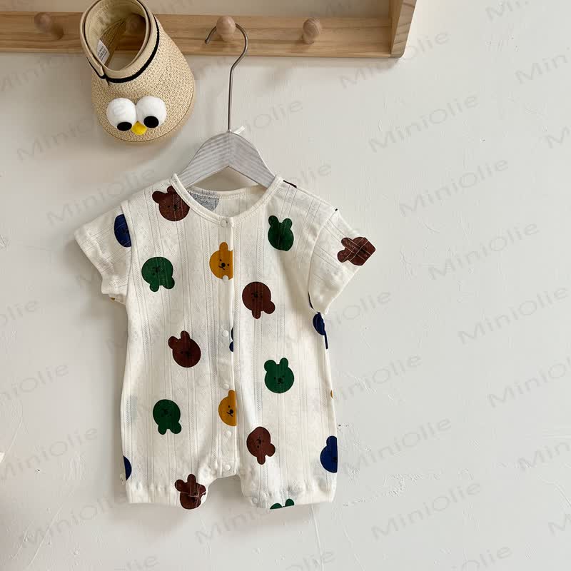 Baby Pure Cotton Breathable Romper - White Bear - 18-24M - image 4