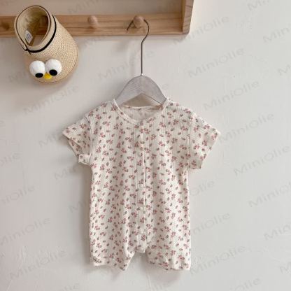 Baby Pure Cotton Breathable Romper - Beige - 18-24M - image 3