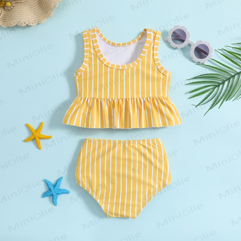 Baby Girls Stripe Swimwear Two Piece Set - image 2