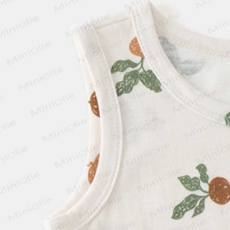 Baby Toddler Beige Top and Shorts 2-piece Sleeveless Set - image 6