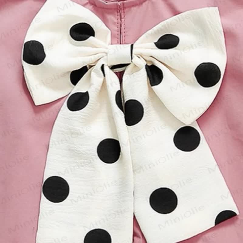 Toddler Girl Bow and Polka Dot Top and Pants 2-piece Set - image 7