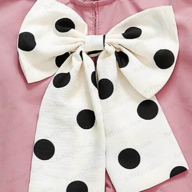 Toddler Girl Bow and Polka Dot Top and Pants 2-piece Set - image 7