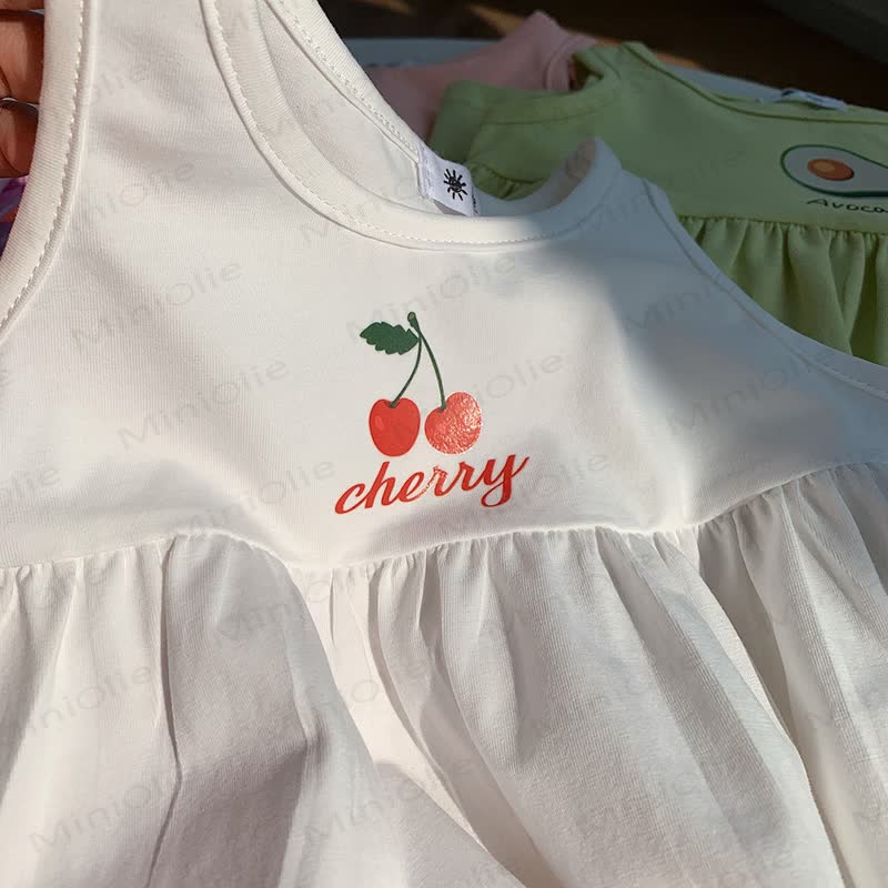 Toddler Girl Fruit Embroidered Sleeveless Dress - image 10