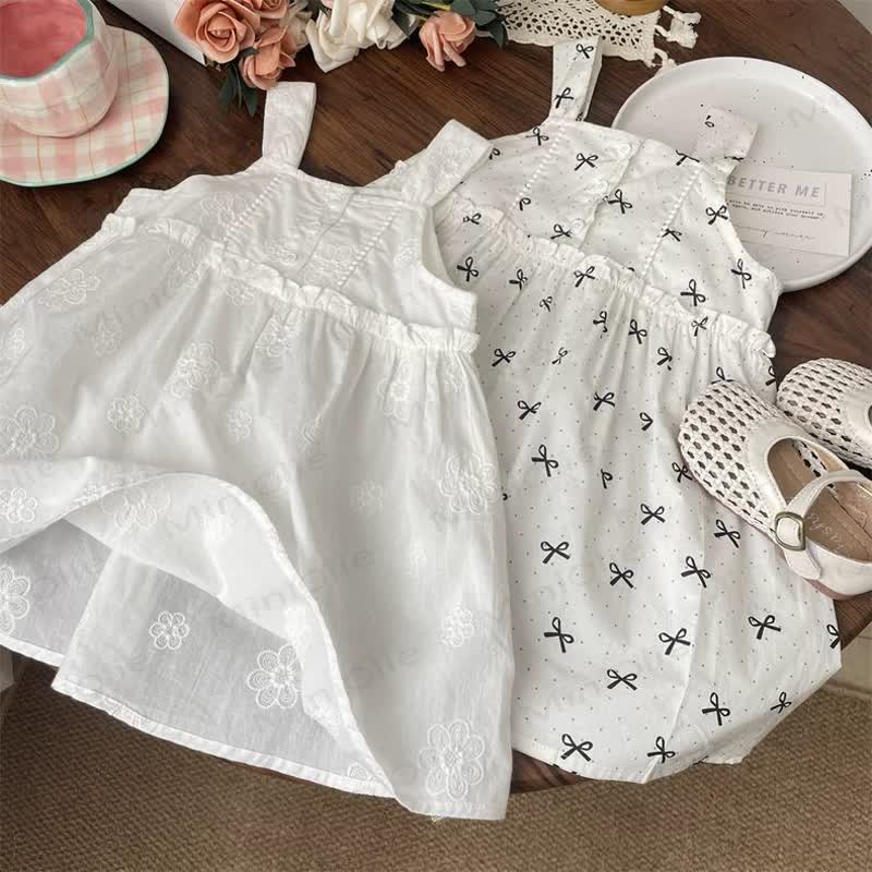 Toddler Girl White Summer Sleeveless Dress - image 1