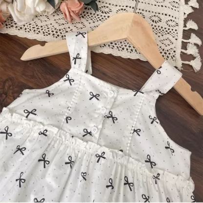 Toddler Girl White Summer Sleeveless Dress - image 4