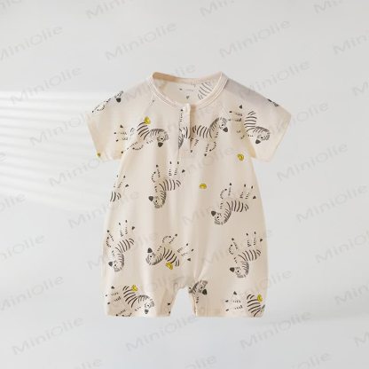 Baby Animal Print Romper - Beige - 18-24M - image 2