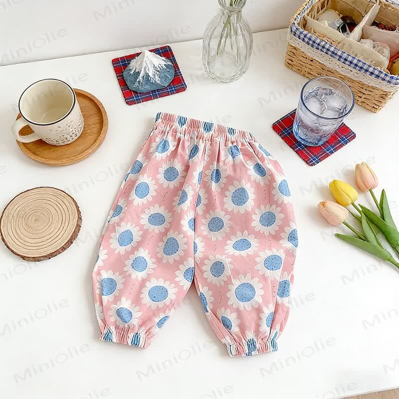 Toddler Cotton Elastic Waist Pants - Pink - 8-9T - image 3