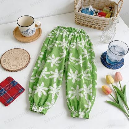 Toddler Cotton Elastic Waist Pants - Green - 8-9T - image 4