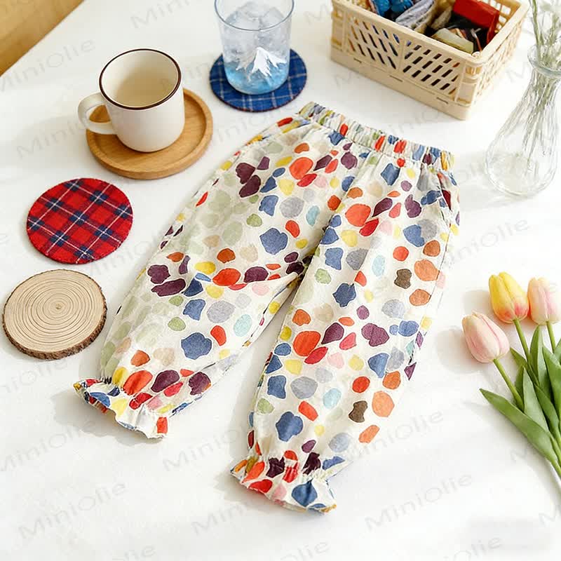 Toddler Cotton Elastic Waist Pants - Multicolor - 8-9T - image 8