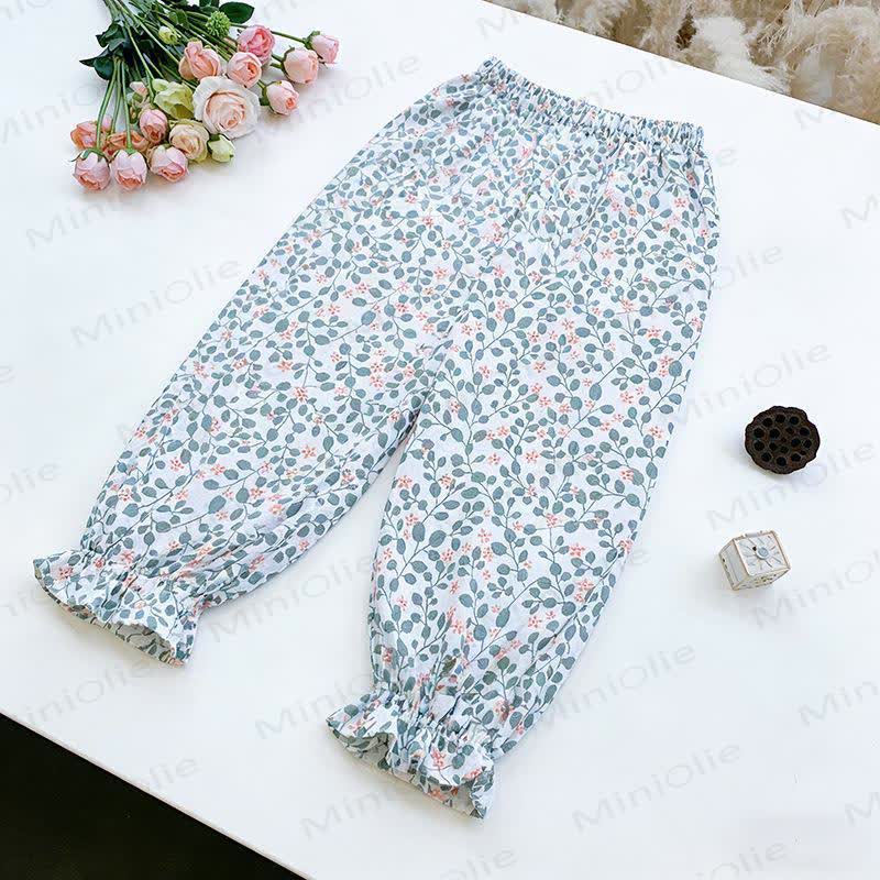 Toddler Cotton Elastic Waist Pants - Light Green - 8-9T - image 12