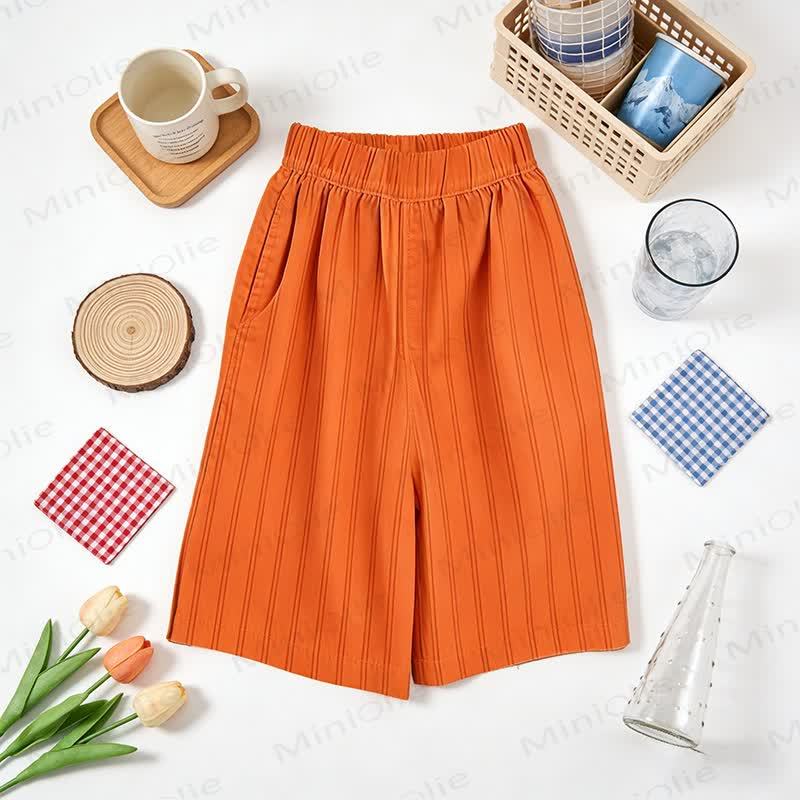Toddler Girls Elastic Waist Pants - Orange - 8-9T - image 2