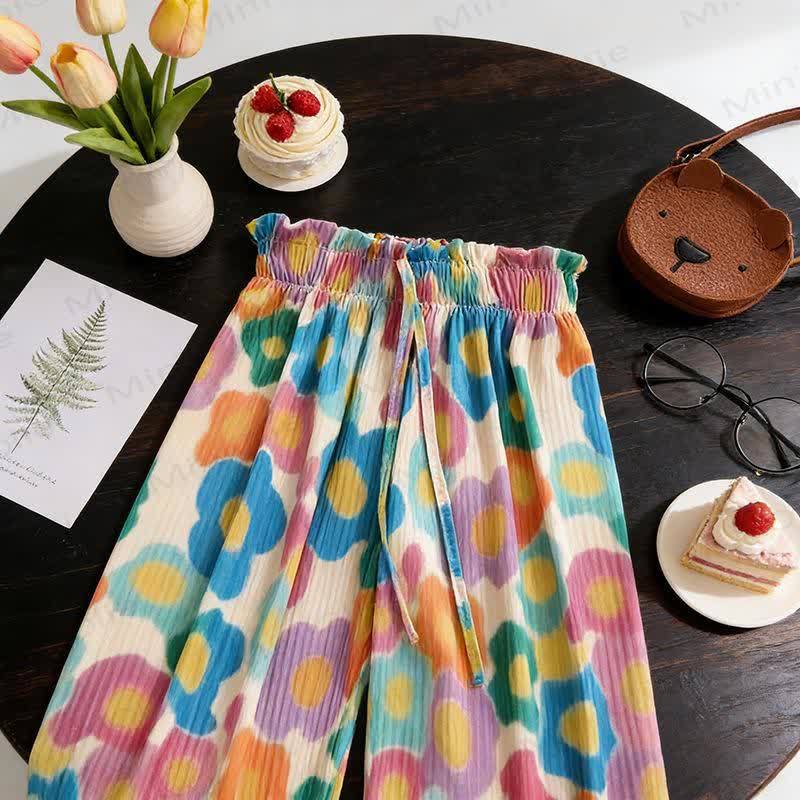 Toddler Girls Wide Leg Pants - Beige - 8-9T - image 3